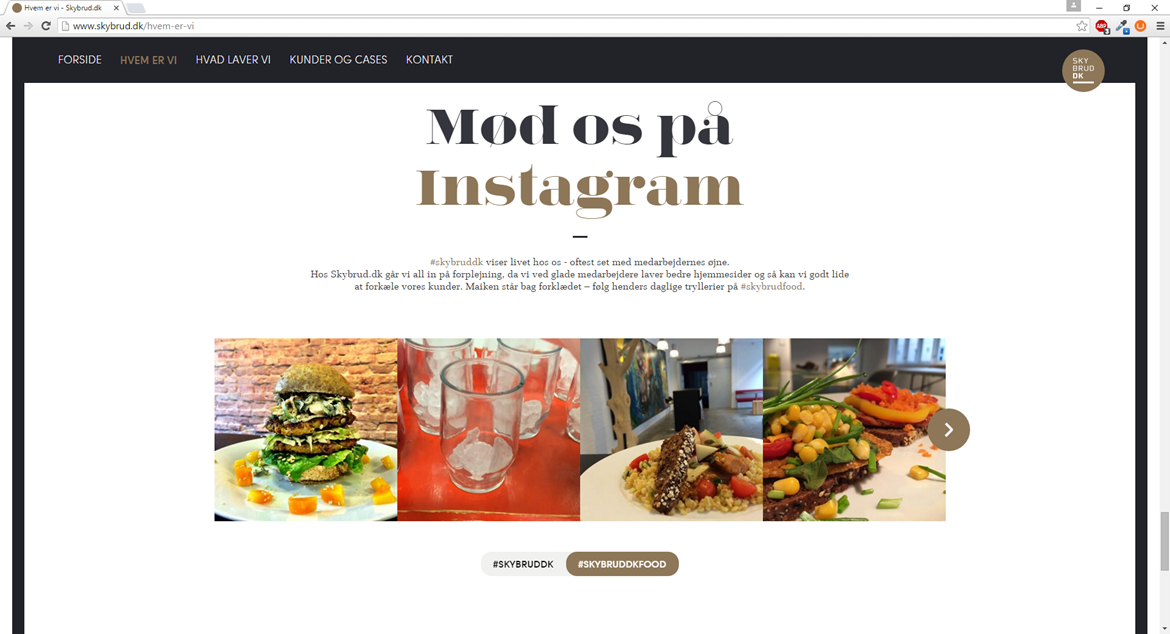 Instagram images at Skybrud.dk